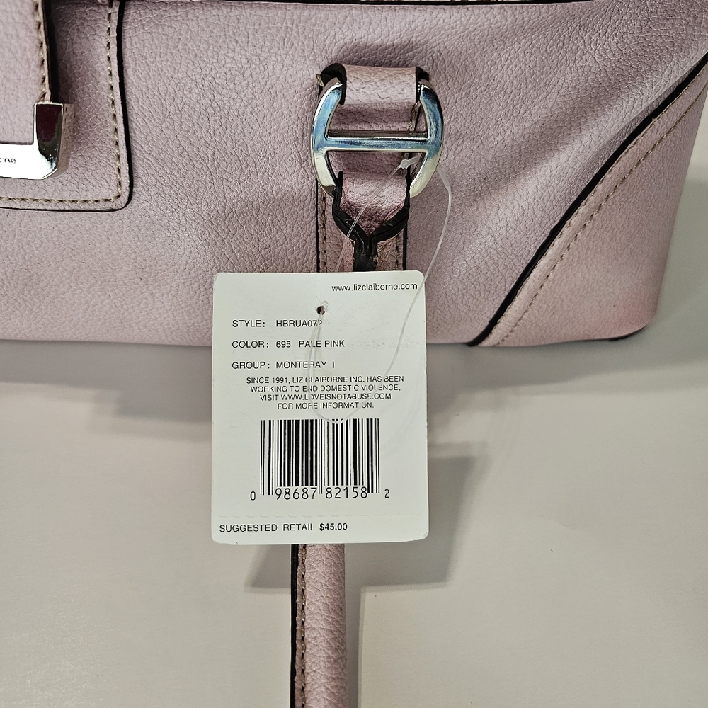 Liz Claiborne Pale Pink Monetray Baguette Purse - Picture 12 of 12